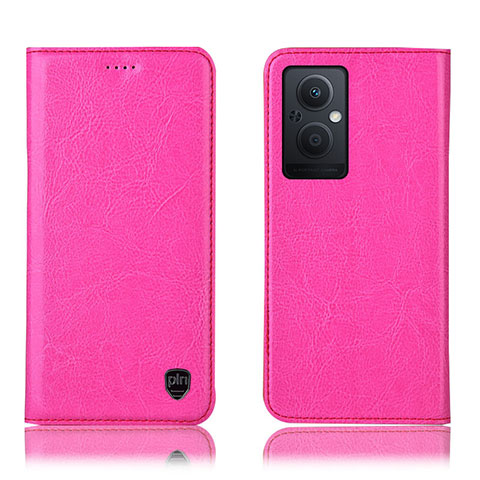 Custodia Portafoglio In Pelle Cover con Supporto H04P per OnePlus Nord N20 5G Rosa Caldo