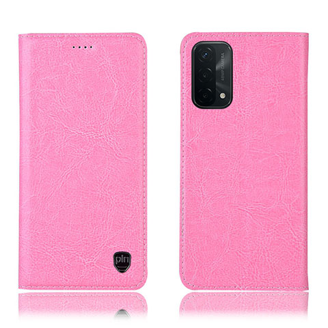 Custodia Portafoglio In Pelle Cover con Supporto H04P per OnePlus Nord N200 5G Rosa