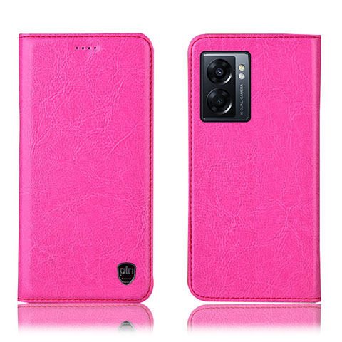 Custodia Portafoglio In Pelle Cover con Supporto H04P per OnePlus Nord N300 5G Rosa Caldo