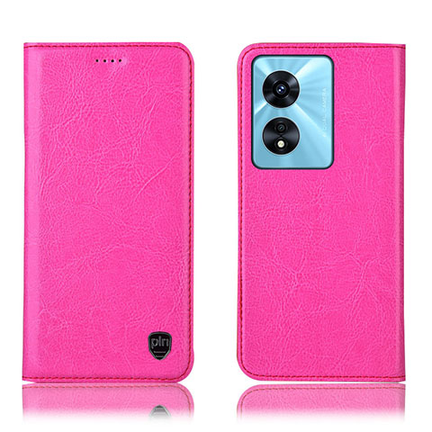 Custodia Portafoglio In Pelle Cover con Supporto H04P per Oppo A1 5G Rosa Caldo