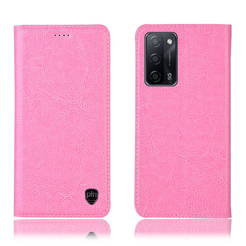 Custodia Portafoglio In Pelle Cover con Supporto H04P per Oppo A53s 5G Rosa