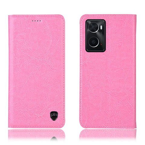 Custodia Portafoglio In Pelle Cover con Supporto H04P per Oppo A76 Rosa