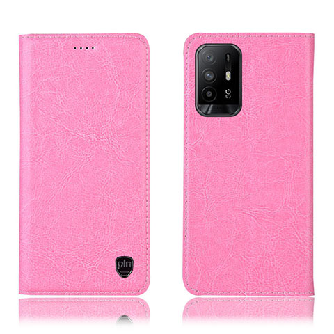 Custodia Portafoglio In Pelle Cover con Supporto H04P per Oppo A95 5G Rosa