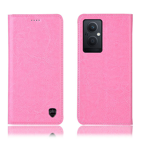 Custodia Portafoglio In Pelle Cover con Supporto H04P per Oppo A96 5G Rosa