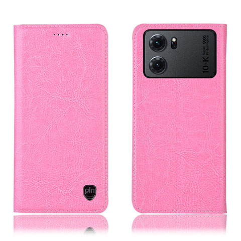 Custodia Portafoglio In Pelle Cover con Supporto H04P per Oppo K10 5G Rosa