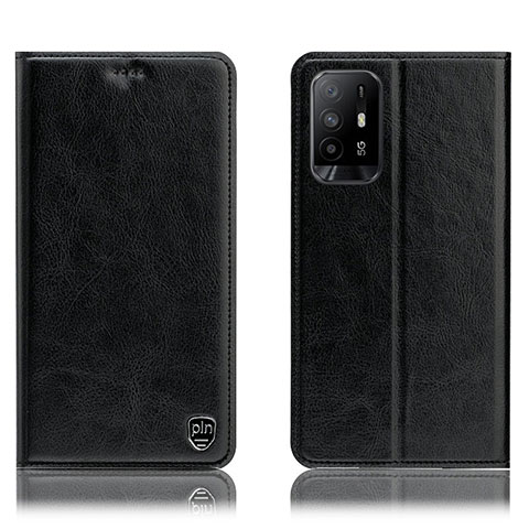 Custodia Portafoglio In Pelle Cover con Supporto H04P per Oppo Reno5 Z 5G Nero