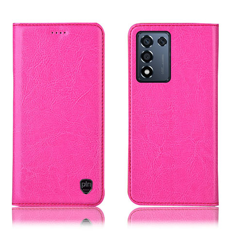 Custodia Portafoglio In Pelle Cover con Supporto H04P per Realme Q3s 5G Rosa Caldo