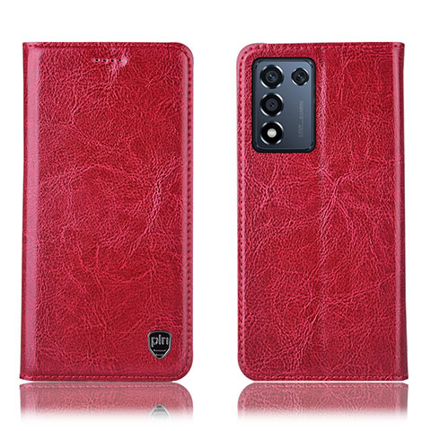 Custodia Portafoglio In Pelle Cover con Supporto H04P per Realme Q3t 5G Rosso