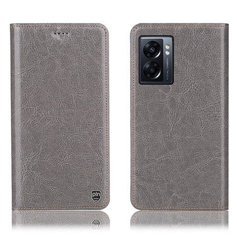 Custodia Portafoglio In Pelle Cover con Supporto H04P per Realme V23i 5G Grigio