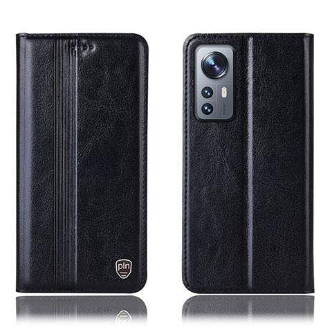 Custodia Portafoglio In Pelle Cover con Supporto H04P per Xiaomi Mi 12S Pro 5G Nero