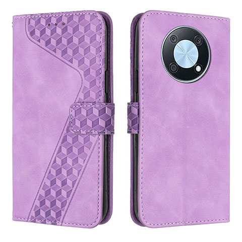 Custodia Portafoglio In Pelle Cover con Supporto H04X per Huawei Enjoy 50 Pro Viola