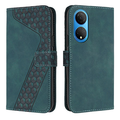 Custodia Portafoglio In Pelle Cover con Supporto H04X per Huawei Honor X7 Verde