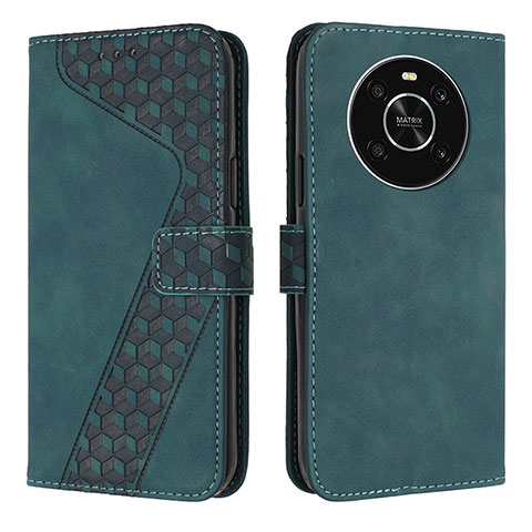 Custodia Portafoglio In Pelle Cover con Supporto H04X per Huawei Honor X9 4G Verde