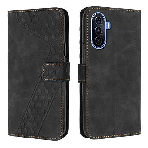 Custodia Portafoglio In Pelle Cover con Supporto H04X per Huawei Nova Y71 Nero