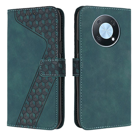 Custodia Portafoglio In Pelle Cover con Supporto H04X per Huawei Nova Y90 Verde