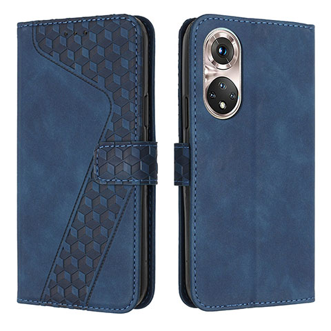 Custodia Portafoglio In Pelle Cover con Supporto H04X per Huawei P50 Pro Blu