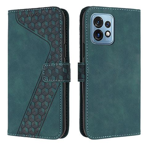 Custodia Portafoglio In Pelle Cover con Supporto H04X per Motorola Moto Edge Plus (2023) 5G Verde