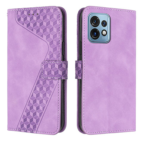 Custodia Portafoglio In Pelle Cover con Supporto H04X per Motorola Moto X40 5G Viola