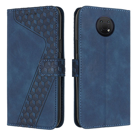 Custodia Portafoglio In Pelle Cover con Supporto H04X per Nokia G10 Blu