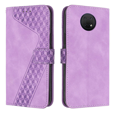 Custodia Portafoglio In Pelle Cover con Supporto H04X per Nokia G10 Viola