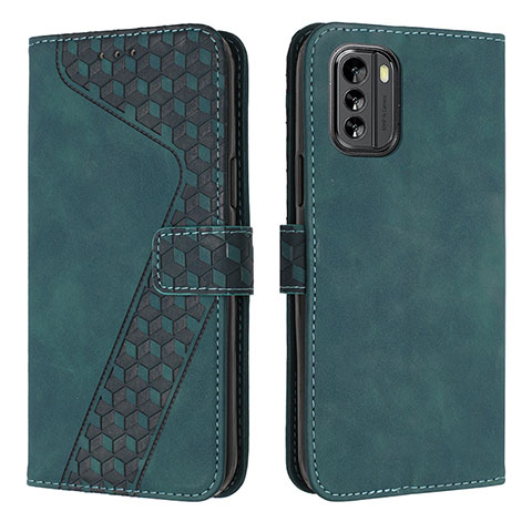 Custodia Portafoglio In Pelle Cover con Supporto H04X per Nokia G60 5G Verde