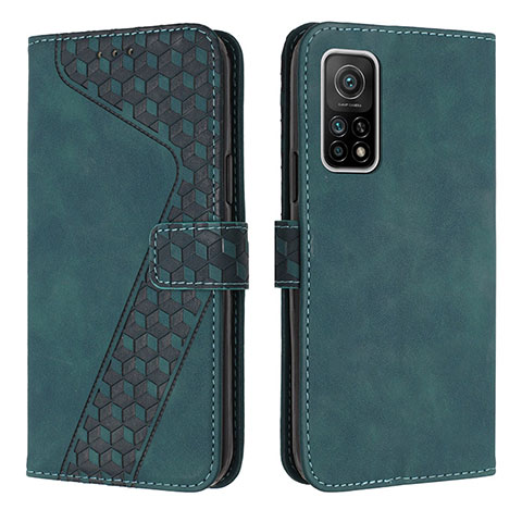 Custodia Portafoglio In Pelle Cover con Supporto H04X per Xiaomi Mi 10T 5G Verde