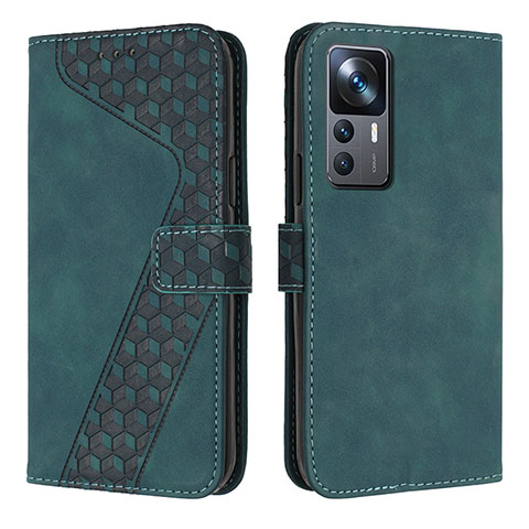 Custodia Portafoglio In Pelle Cover con Supporto H04X per Xiaomi Mi 12T 5G Verde