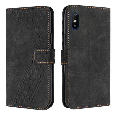 Custodia Portafoglio In Pelle Cover con Supporto H04X per Xiaomi Redmi 9AT Nero