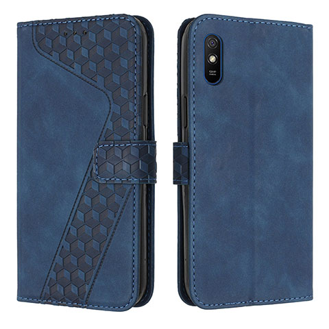 Custodia Portafoglio In Pelle Cover con Supporto H04X per Xiaomi Redmi 9i Blu