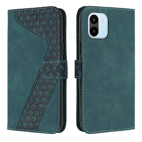 Custodia Portafoglio In Pelle Cover con Supporto H04X per Xiaomi Redmi A1 Verde