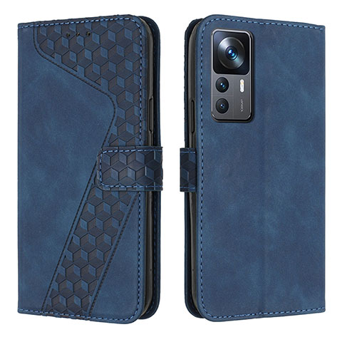 Custodia Portafoglio In Pelle Cover con Supporto H04X per Xiaomi Redmi K50 Ultra 5G Blu