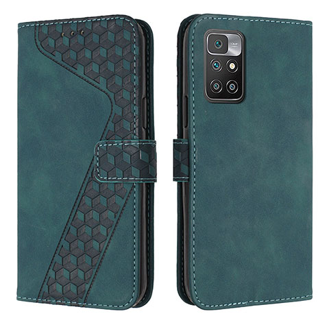 Custodia Portafoglio In Pelle Cover con Supporto H04X per Xiaomi Redmi Note 11 4G (2021) Verde