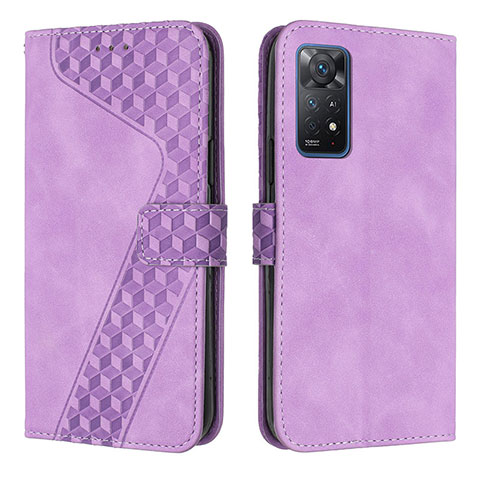 Custodia Portafoglio In Pelle Cover con Supporto H04X per Xiaomi Redmi Note 11 Pro 5G Viola