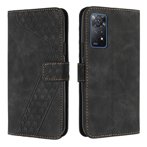 Custodia Portafoglio In Pelle Cover con Supporto H04X per Xiaomi Redmi Note 12 Pro 4G Nero