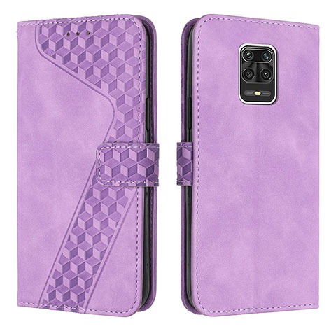 Custodia Portafoglio In Pelle Cover con Supporto H04X per Xiaomi Redmi Note 9S Viola