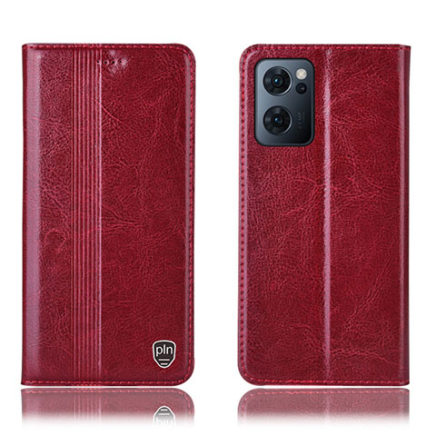 Custodia Portafoglio In Pelle Cover con Supporto H05P per OnePlus Nord CE 2 5G Rosso