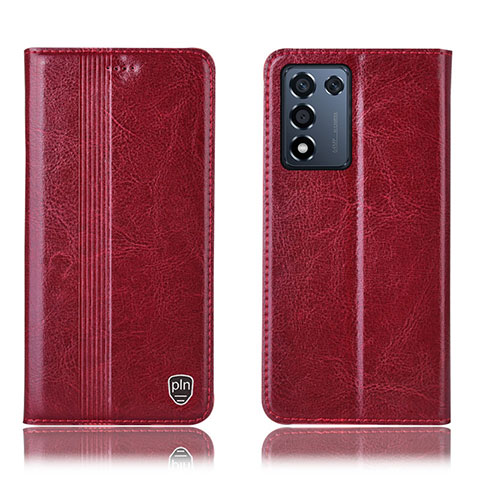 Custodia Portafoglio In Pelle Cover con Supporto H05P per Realme 9 SE 5G Rosso