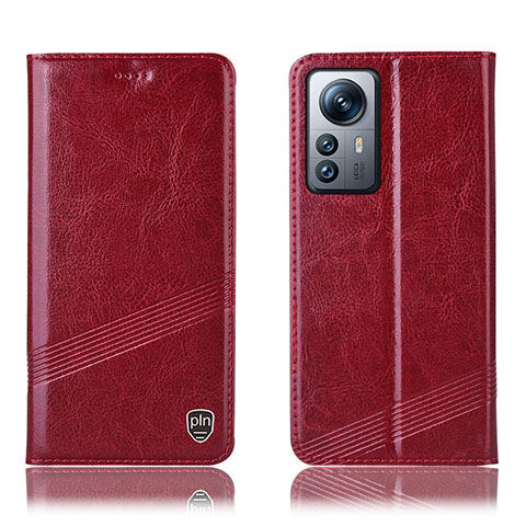 Custodia Portafoglio In Pelle Cover con Supporto H05P per Xiaomi Mi 12 5G Rosso