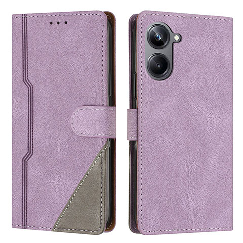 Custodia Portafoglio In Pelle Cover con Supporto H05X per Realme 10 Pro 5G Viola