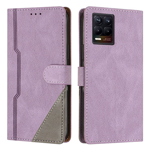 Custodia Portafoglio In Pelle Cover con Supporto H05X per Realme 8 4G Viola