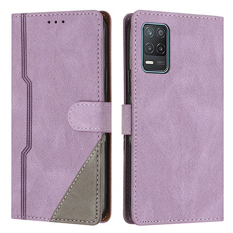 Custodia Portafoglio In Pelle Cover con Supporto H05X per Realme 8 5G Viola