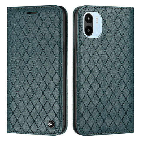 Custodia Portafoglio In Pelle Cover con Supporto H05X per Xiaomi Poco C50 Verde