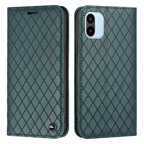 Custodia Portafoglio In Pelle Cover con Supporto H05X per Xiaomi Poco C51 Verde