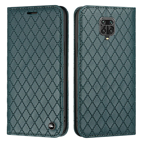 Custodia Portafoglio In Pelle Cover con Supporto H05X per Xiaomi Poco M2 Pro Verde