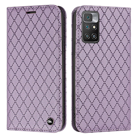 Custodia Portafoglio In Pelle Cover con Supporto H05X per Xiaomi Redmi 10 (2022) Viola