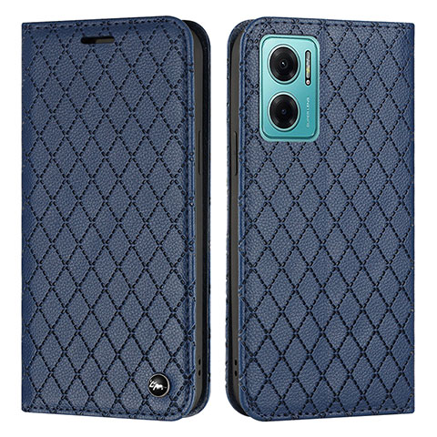 Custodia Portafoglio In Pelle Cover con Supporto H05X per Xiaomi Redmi 11 Prime 5G Blu