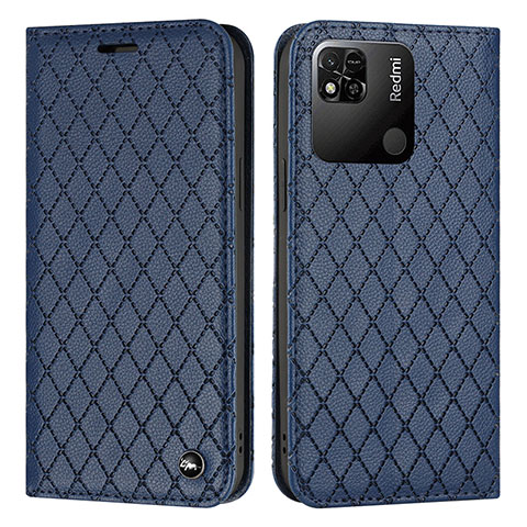 Custodia Portafoglio In Pelle Cover con Supporto H05X per Xiaomi Redmi 9 Activ Blu