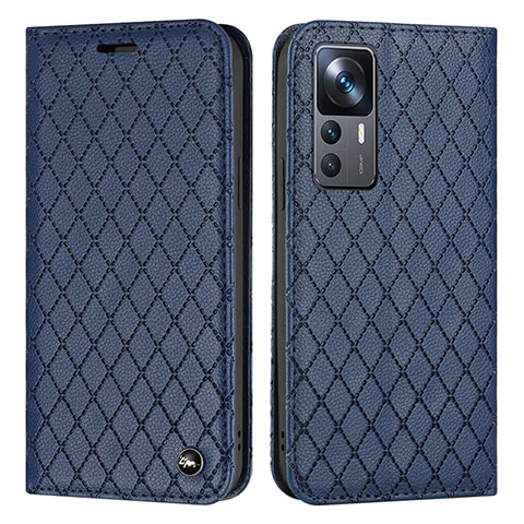 Custodia Portafoglio In Pelle Cover con Supporto H05X per Xiaomi Redmi K50 Ultra 5G Blu