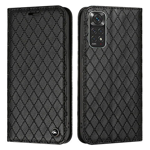 Custodia Portafoglio In Pelle Cover con Supporto H05X per Xiaomi Redmi Note 11 4G (2022) Nero