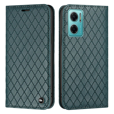 Custodia Portafoglio In Pelle Cover con Supporto H05X per Xiaomi Redmi Note 11E 5G Verde